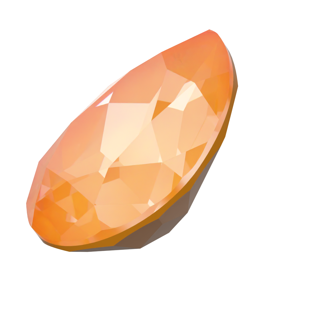 Swarovski Fancy Stones Pear (4320) Crystal Mango Ignite UNFOILED