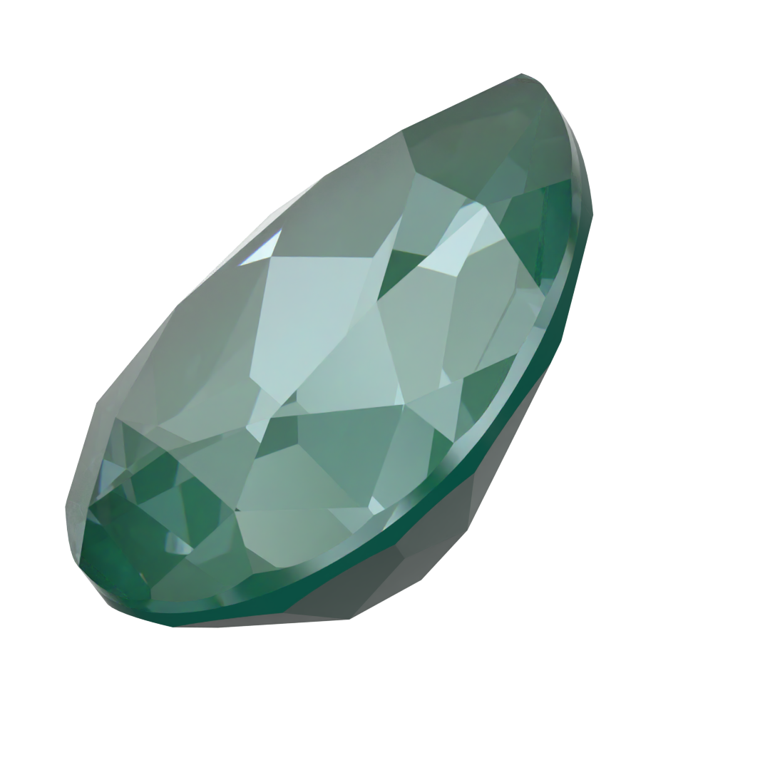 Swarovski Fancy Stones Pear (4320) Crystal Pine Green Ignite UNFOILED