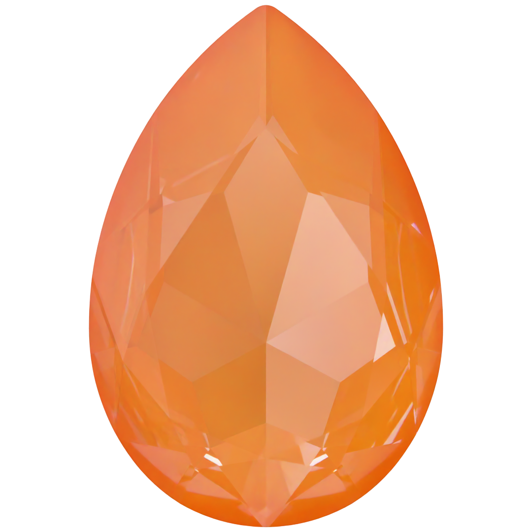 Swarovski Fancy Stones Large Pear (4327) Crystal Mango Ignite UNFOILED