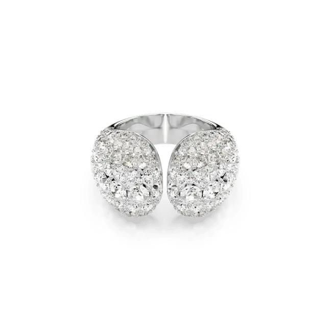 Swarovski Sublima Cocktail Ring Round Cut White Rhodium Plated