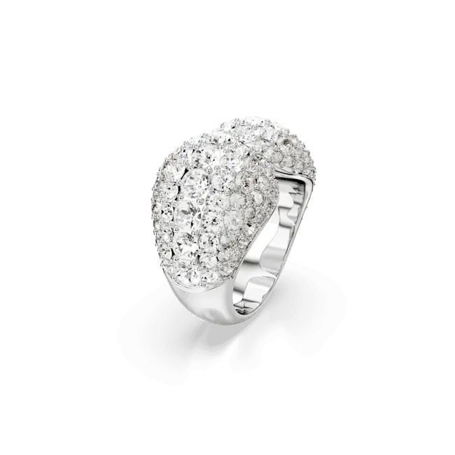 Swarovski Sublima Cocktail Ring Round Cut White Rhodium Plated