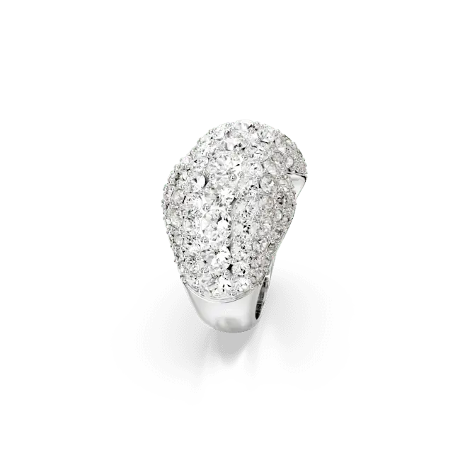 Swarovski Sublima Cocktail Ring Round Cut White Rhodium Plated