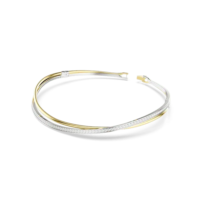 Swarovski Hyperbola Choker Round Cut White Mixed Metal Finish