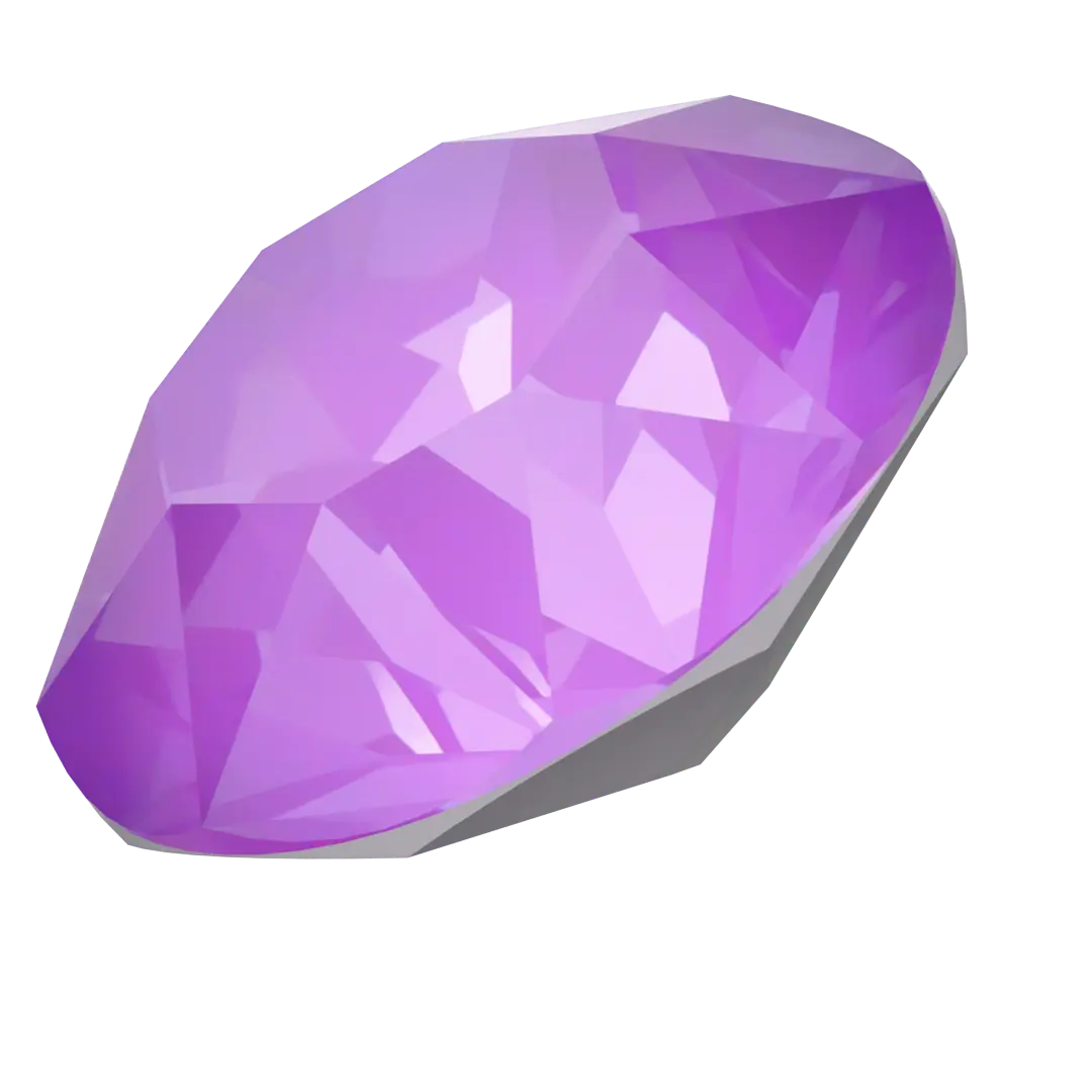 Serinity Chatons Round Stones (1028 & 1088) Crystal Electric Violet Ignite UNFOILED