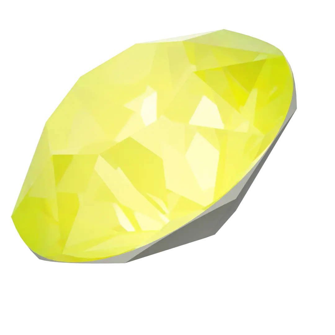 Serinity Chatons Round Stones (1028 & 1088) Crystal Electric Yellow Ignite UNFOILED