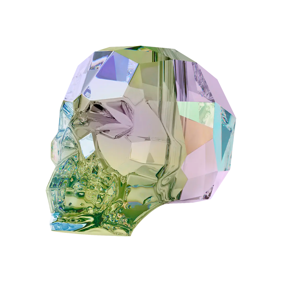 Serinity Crystal Beads Skull (5750) Crystal Paradise Shine