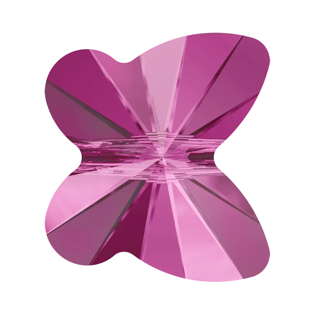 Swarovski Crystal Beads Butterfly (5754) Fuchsia