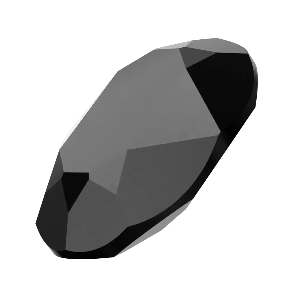 Swarovski Fancy Stones Oval (4120) Jet UNFOILED