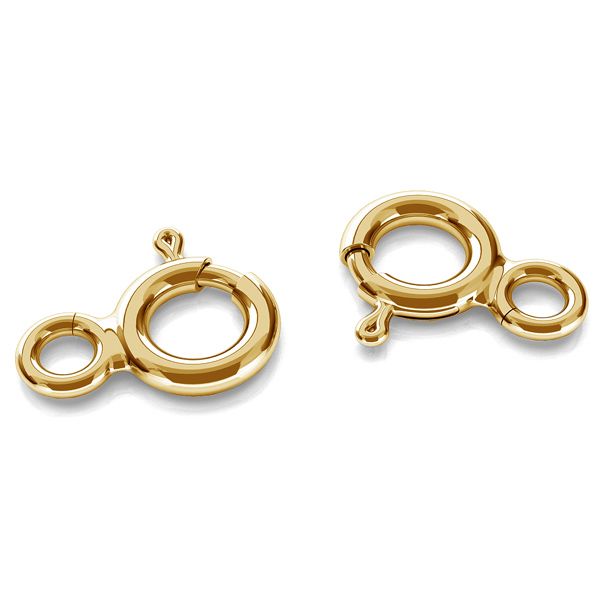 Gold Plated Bolt Ring Clasp