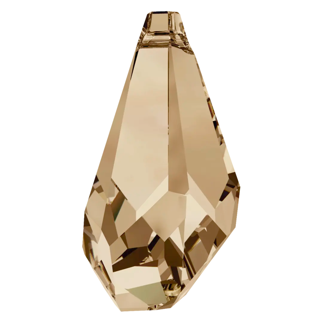 Swarovski Pendants Polygon Drop (6015) Crystal Golden Shadow