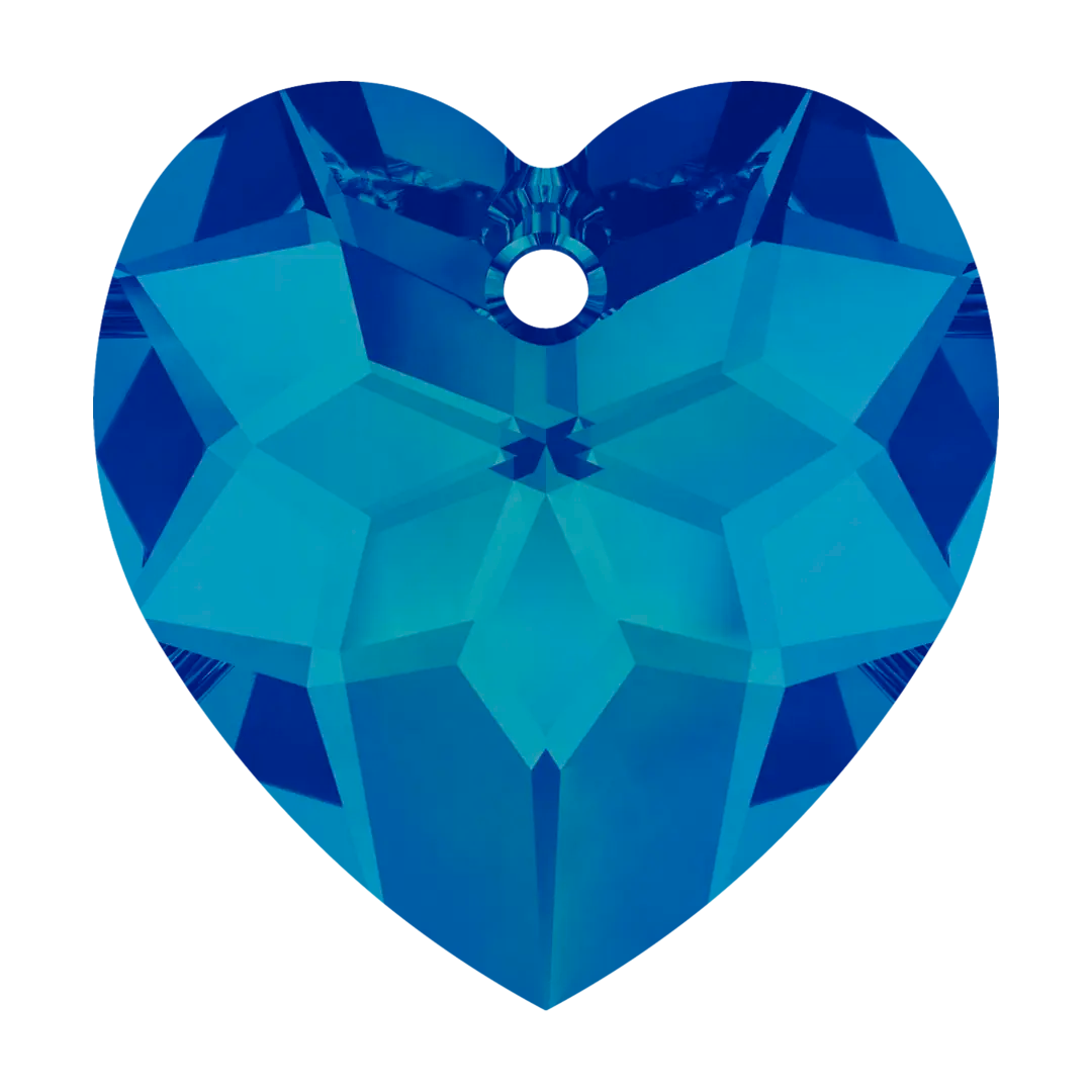 Swarovski Pendants Classic Heart (6215) Crystal Bermuda Blue P