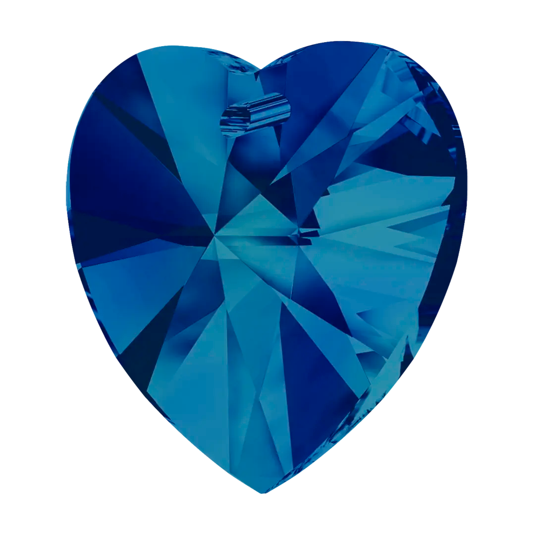 Swarovski Pendants Xilion Heart (6228) Crystal Bermuda Blue P