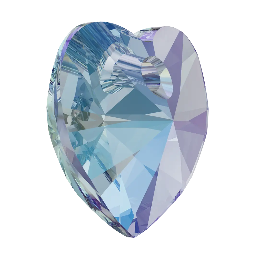 Swarovski Pendants Xilion Heart (6228) Aquamarine Shimmer