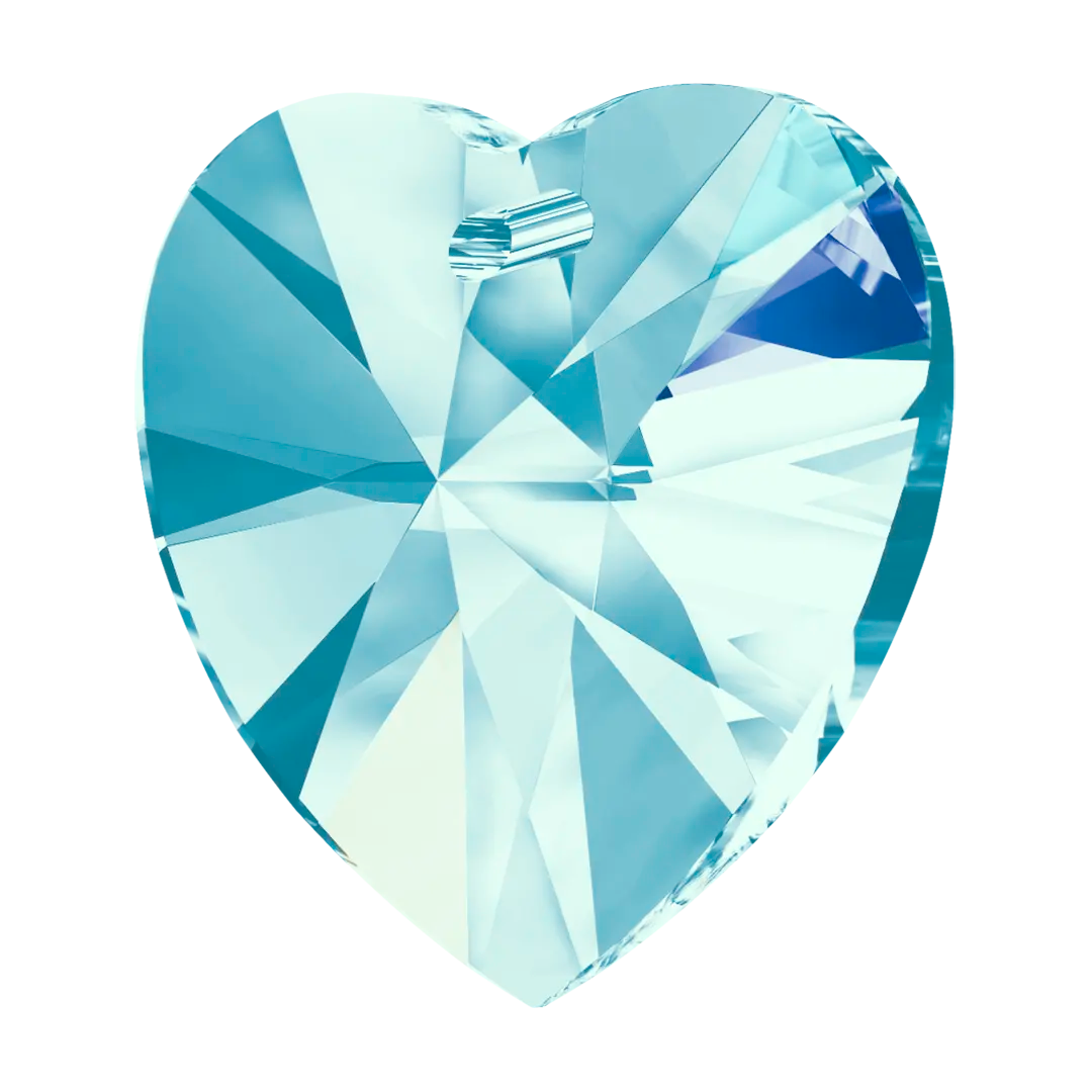 Swarovski Pendants Xilion Heart (6228) Aquamarine AB