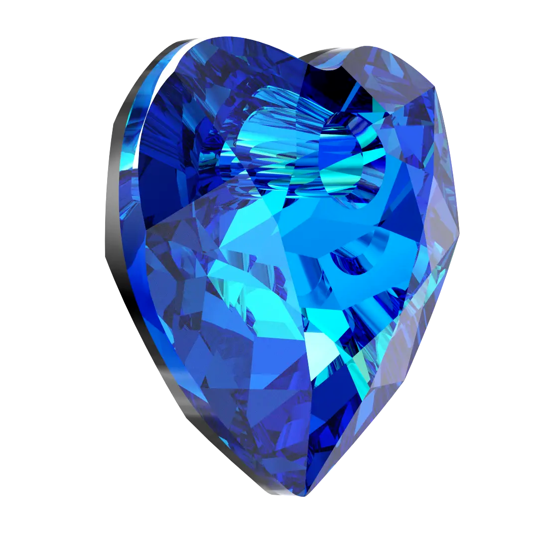 Swarovski Pendants Heart Cut (6432) Crystal Bermuda Blue P