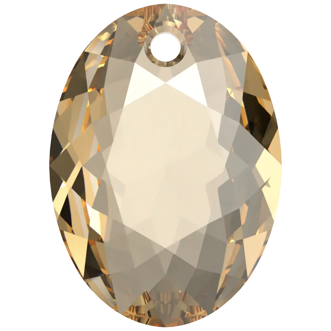 Swarovski Pendants Elliptic Cut (6438) Crystal Golden Shadow