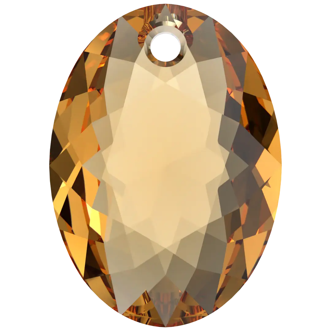 Swarovski Pendants Elliptic Cut (6438) Topaz