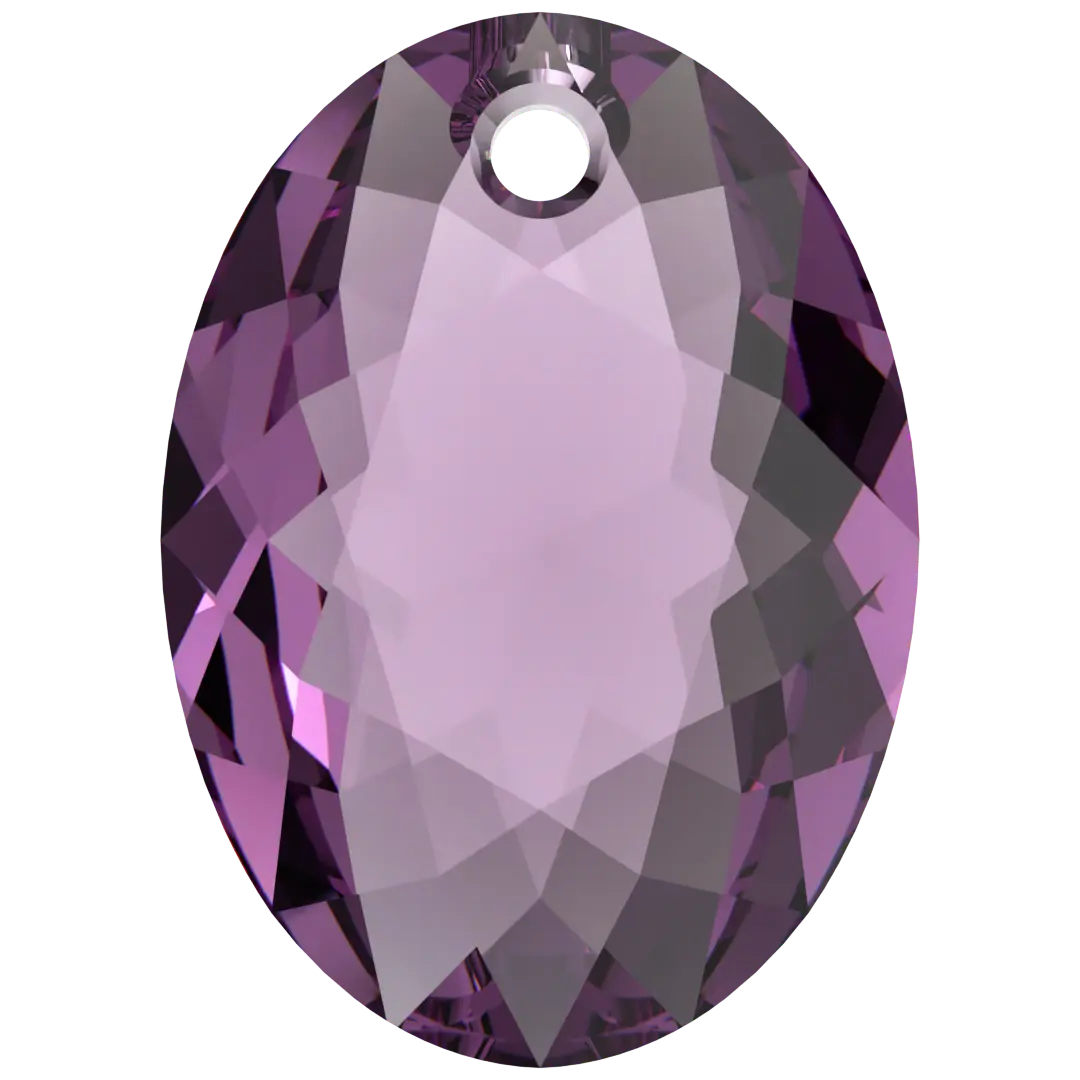 Swarovski Pendants Elliptic Cut (6438) Amethyst