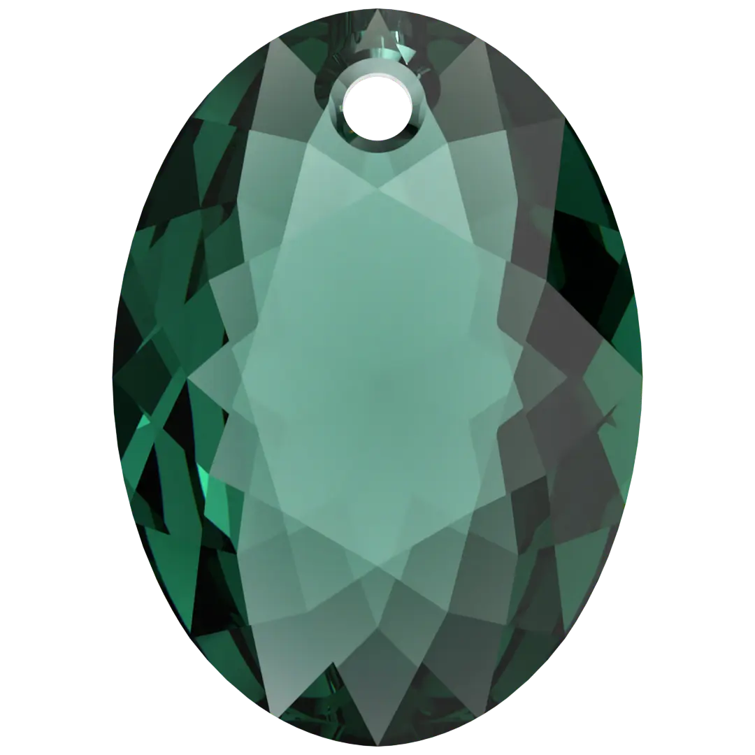 Swarovski Pendants Elliptic Cut (6438) Emerald