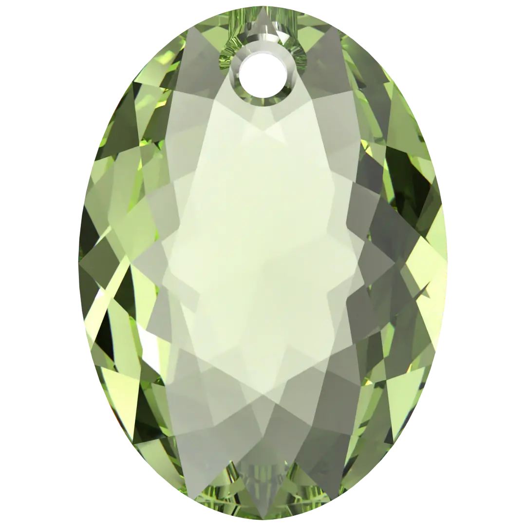 Swarovski Pendants Elliptic Cut (6438) Peridot