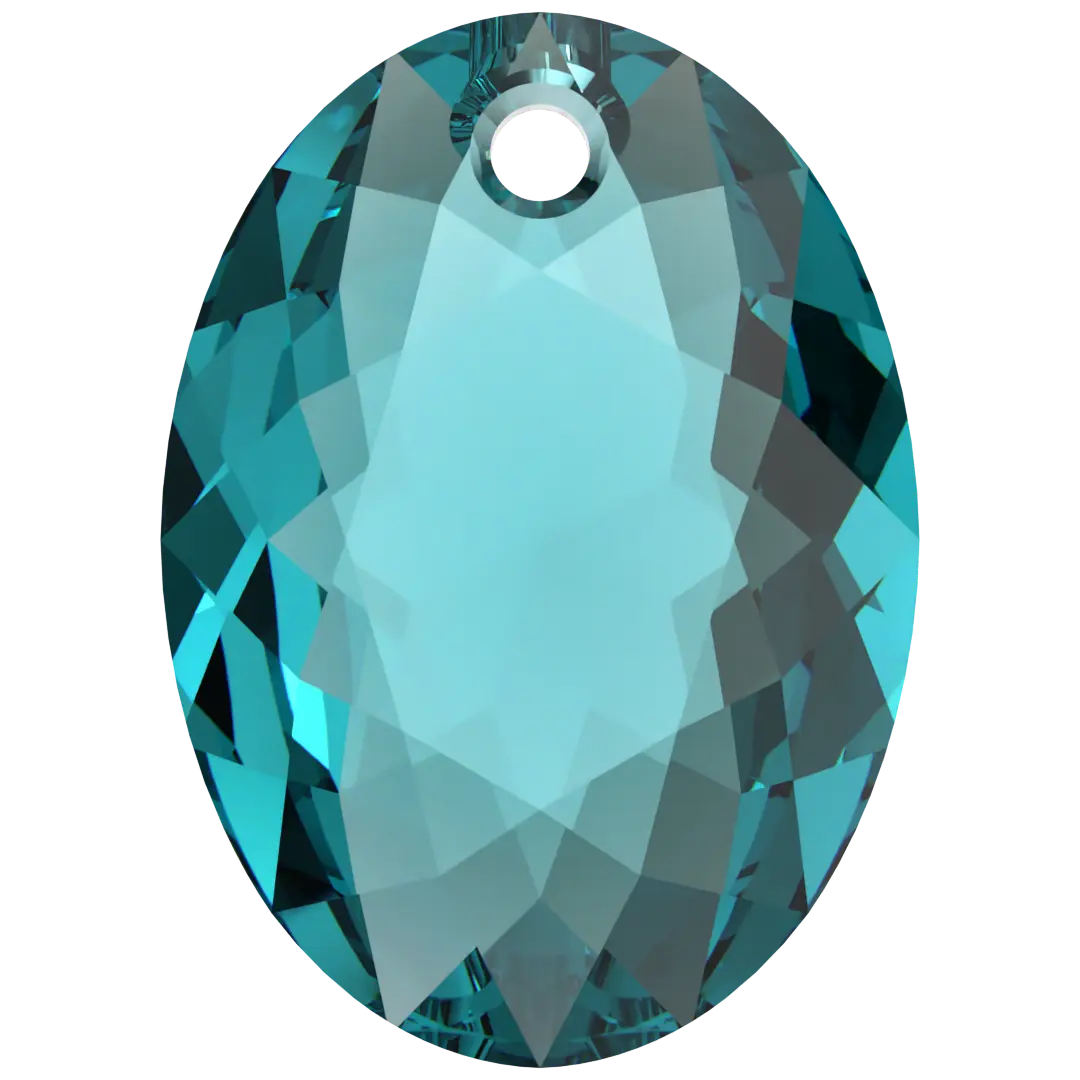 Swarovski Pendants Elliptic Cut (6438) Blue Zircon