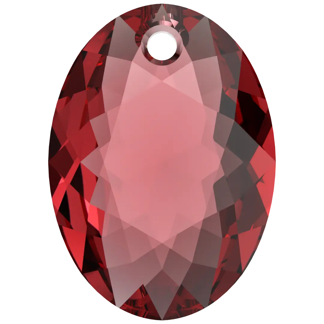 Swarovski Pendants Elliptic Cut (6438) Scarlet