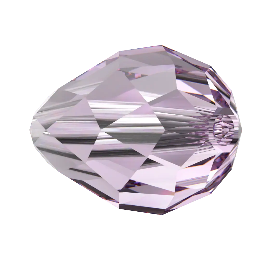 Swarovski Crystal Beads Drop (5500) Light Amethyst