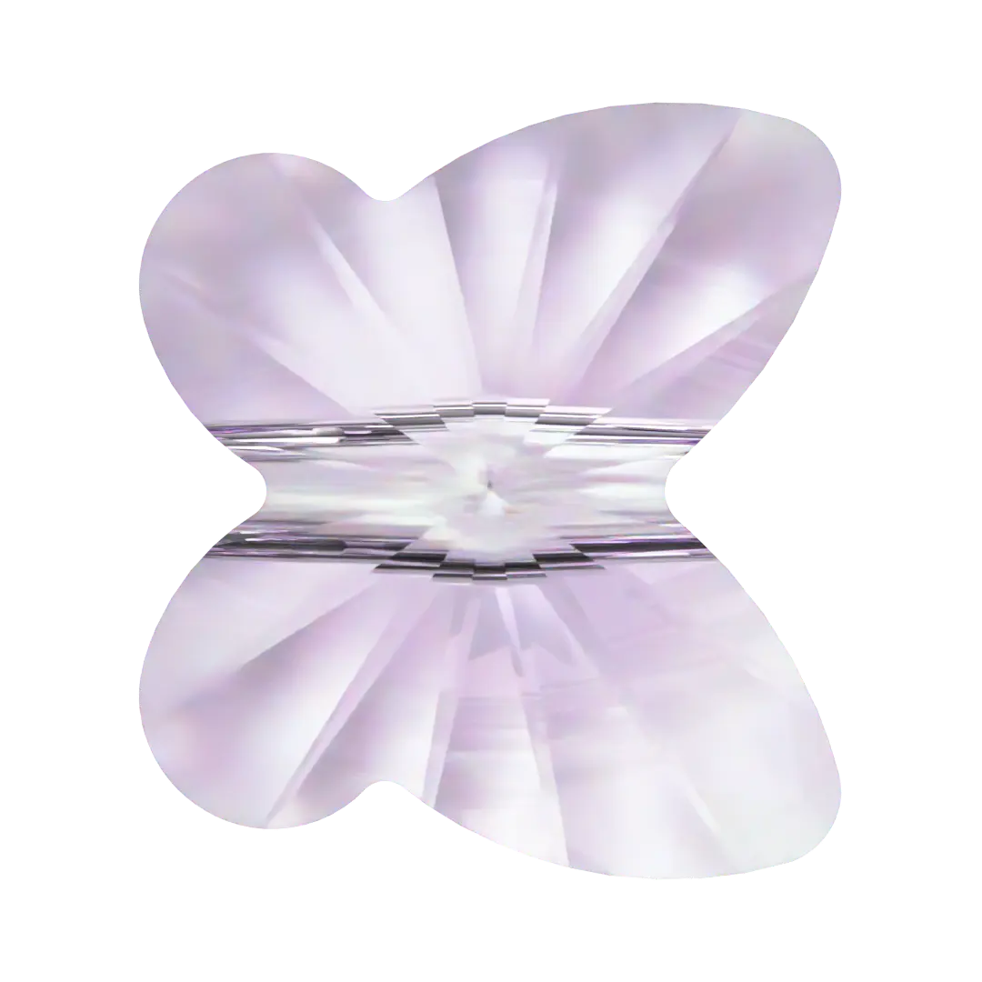 Swarovski Crystal Beads Butterfly (5754) Violet