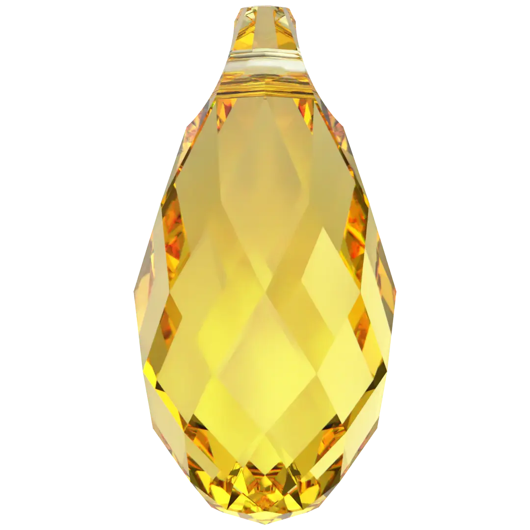 Swarovski Pendants Briolette (6010) Light Topaz