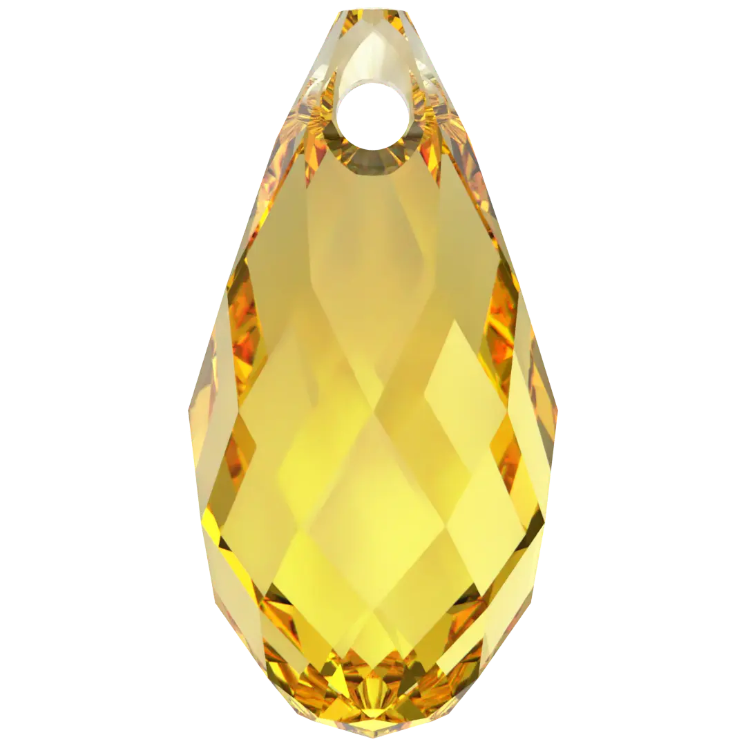 Swarovski Pendants Briolette (6010) Light Topaz