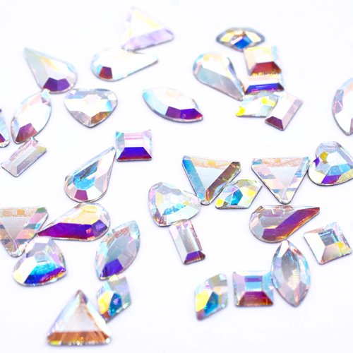 Preciosa Flat Back Crystals Non Hotfix Mix (MAXIMA) Shapes Crystal AB