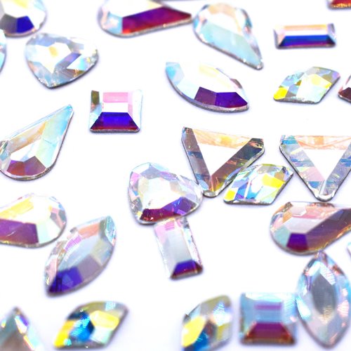 Preciosa Flat Back Crystals Non Hotfix Mix (MAXIMA) Shapes Crystal AB