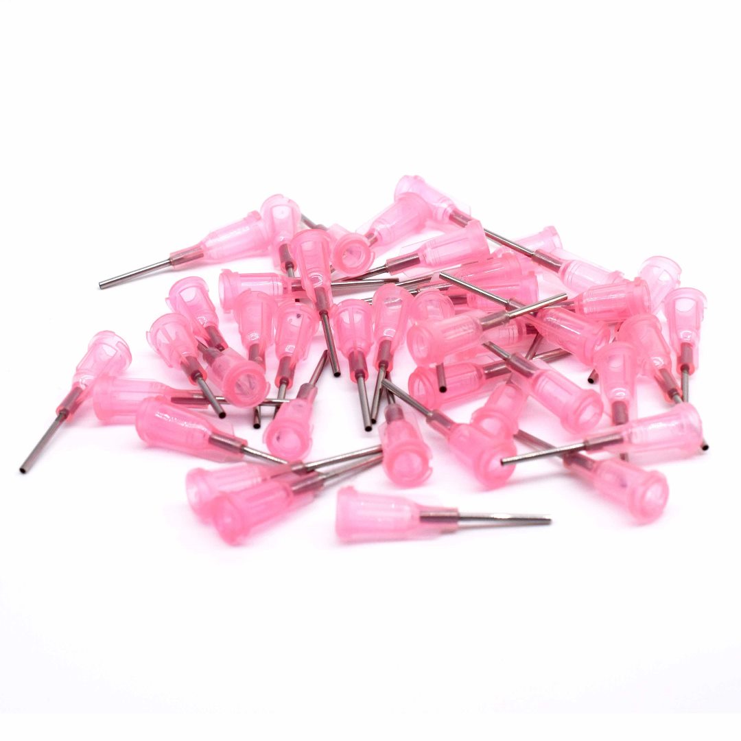 Syringe Dispensing Tips Pink 18 Gauge