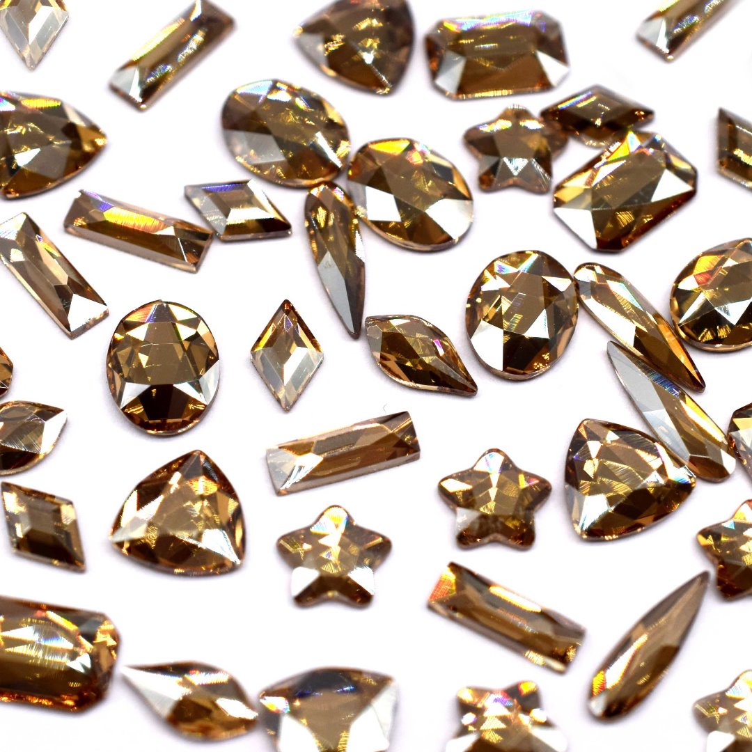 Swarovski Rhinestones Non Hotfix Shapes Mix Crystal Golden Shadow