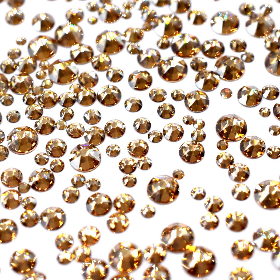 Swarovski Rhinestones Non Hotfix Size Mix Crystal Golden Shadow