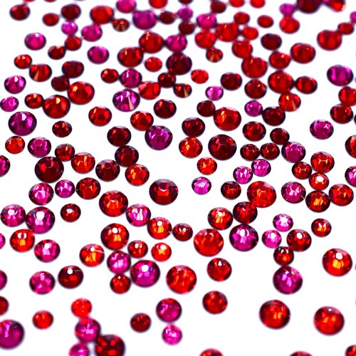 Serinity Flat Back Crystals Non Hotfix Mix Cherry Red