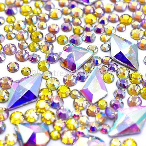 Estella Rhinestones Non Hotfix Mix Purple Jam