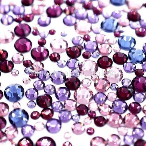 Purple Blue AB - Rhinestones Flatback Non Hot Fix – Glitter