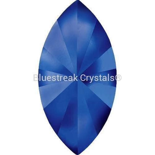 Estella Flat Back Shaped Rhinestones Non Hotfix Navette Sapphire-Estella Flatback Rhinestones Crystals (Non Hotfix)-10x5mm - Pack of 10-Bluestreak Crystals