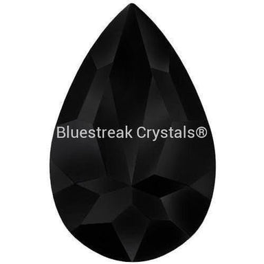 Estella Flat Back Shaped Rhinestones Non Hotfix Pear Jet-Estella Flatback Rhinestones Crystals (Non Hotfix)-6x4mm - Pack of 10-Bluestreak Crystals