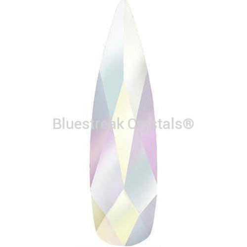 Estella Flat Back Shaped Rhinestones Non Hotfix Raindrop Crystal AB-Estella Flatback Rhinestones Crystals (Non Hotfix)-6x2mm - Pack of 10-Bluestreak Crystals