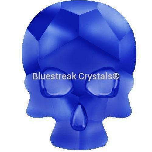 Estella Flat Back Shaped Rhinestones Non Hotfix Skull Sapphire-Estella Flatback Rhinestones Crystals (Non Hotfix)-8x6mm - Pack of 10-Bluestreak Crystals