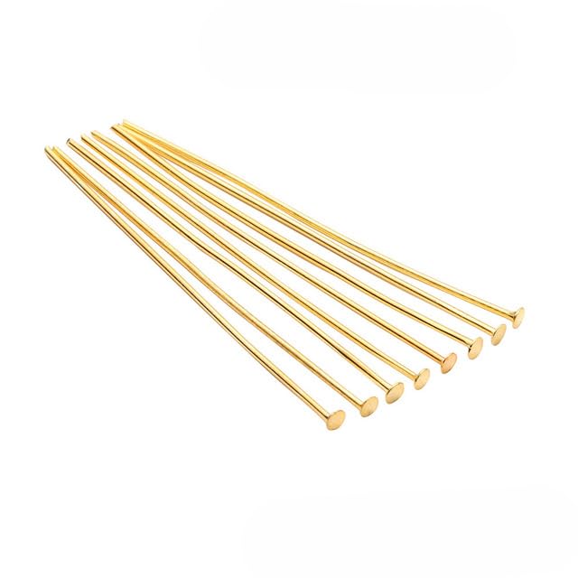 Gold Plated Flat End Headpins