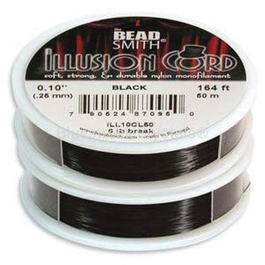 Monofilament Illusion Cord Black-Threads-Bluestreak Crystals