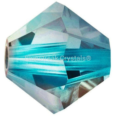 Preciosa Beads Bicone Crystal Bermuda Blue-Preciosa Beads-4mm - Pack of 100-Bluestreak Crystals