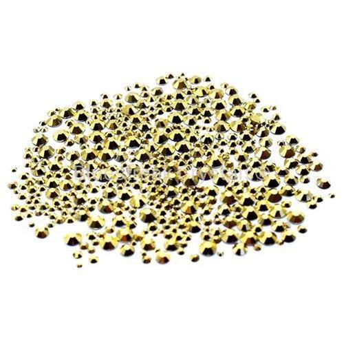 Multi-Size Aurum Gold Flatback Rhinestones