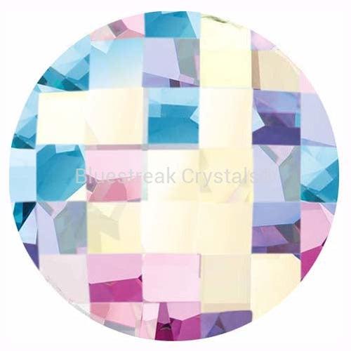 Preciosa Hotfix Flat Back Crystals Chessboard Circle (MAXIMA) Crystal AB-Preciosa Hotfix Flatback Crystals-6mm - Pack of 8-Bluestreak Crystals