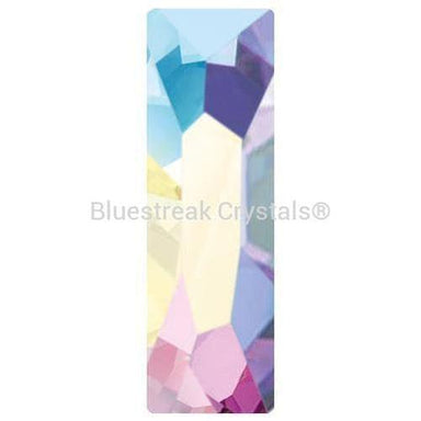 Preciosa Hotfix Flat Back Crystals Slim Baguette (MAXIMA) Crystal AB-Preciosa Hotfix Flatback Crystals-12x4mm - Pack of 4-Bluestreak Crystals