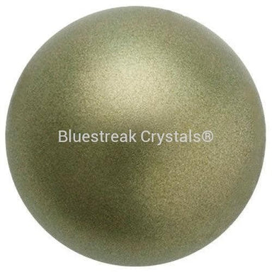 Preciosa Pearls Button (Half Drilled) Light Green-Preciosa Pearls-6mm - Pack of 10-Bluestreak Crystals