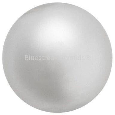 Preciosa Pearls Button (Half Drilled) Light Grey-Preciosa Pearls-6mm - Pack of 10-Bluestreak Crystals